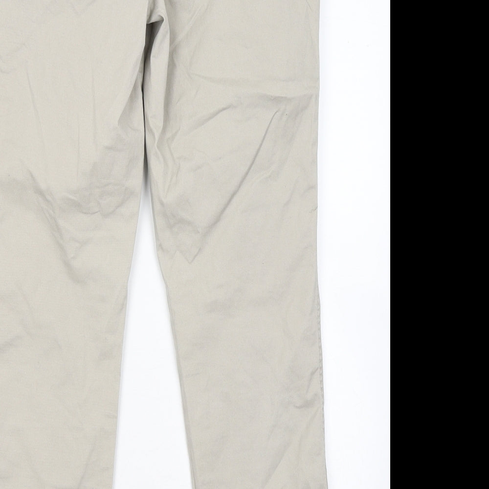 Gap Womens Grey Cotton Chino Trousers Size 10 L26 in Regular