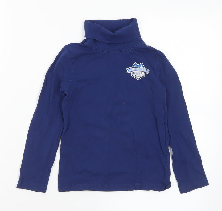 Lupilu Girls Blue Cotton Pullover T-Shirt Size 4-5 Years Roll Neck - 4-6 Years. Wild Winter