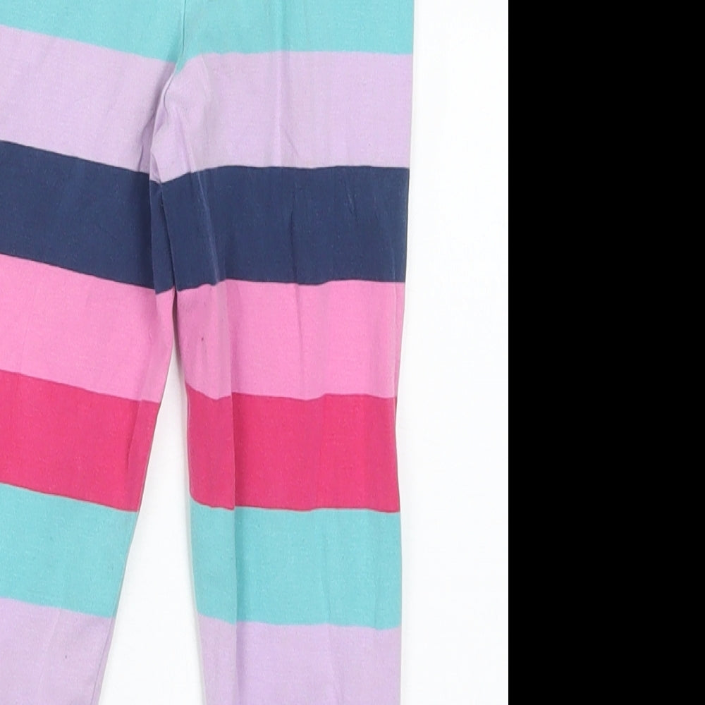 Marks and Spencer Girls Multicoloured Striped Polyester Pedal Pusher Trousers Size 2-3 Years Regular