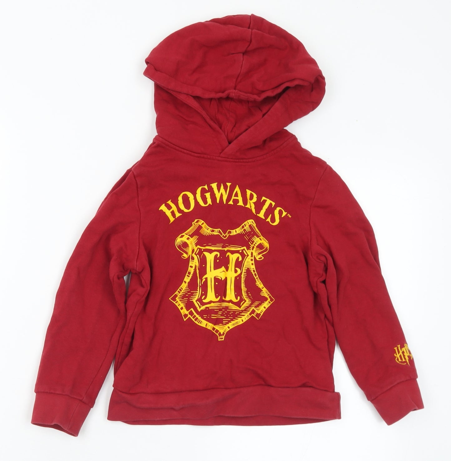 Harry Potter Girls Red Cotton Pullover Hoodie Size 5-6 Years - Harry Potter