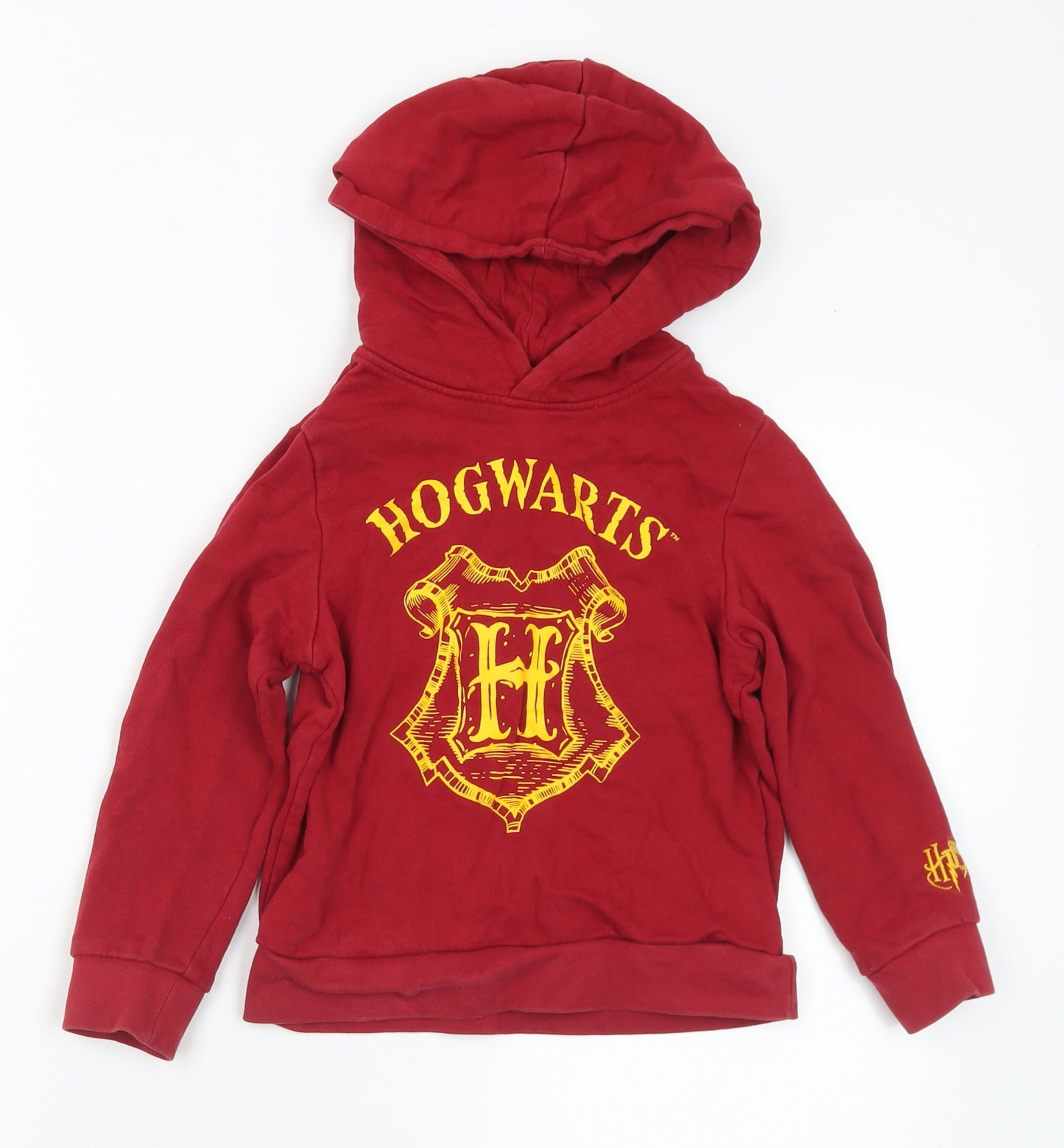 Harry Potter Girls Red Cotton Pullover Hoodie Size 5-6 Years - Harry Potter