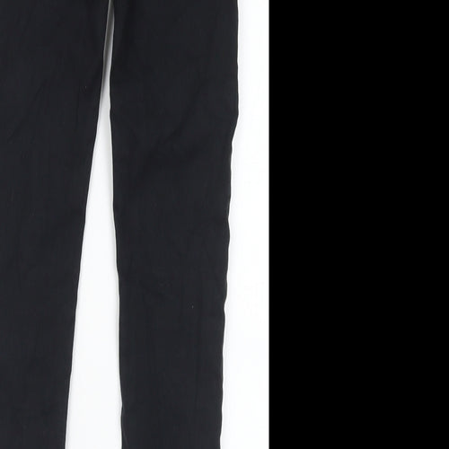 H&M Girls Black Cotton Skinny Jeans Size 9 Months Regular Button