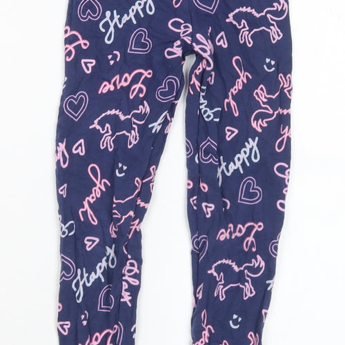 TU Girls Multicoloured Geometric Polyester Pedal Pusher Trousers Size 6 Years Regular - Unicorns