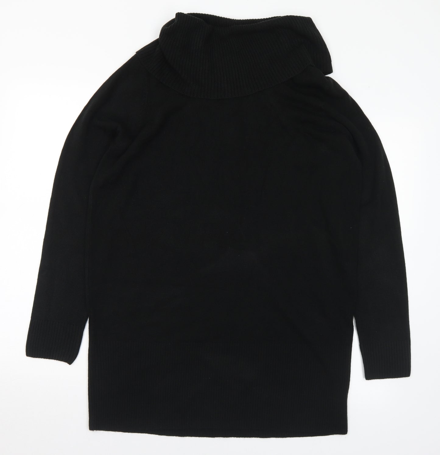 Matalan Womens Black Roll Neck Acrylic Pullover Jumper Size 16