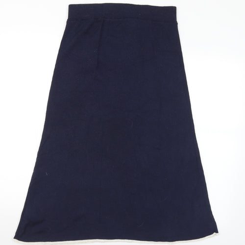 Marks and Spencer Womens Blue Polyamide A-Line Skirt Size M
