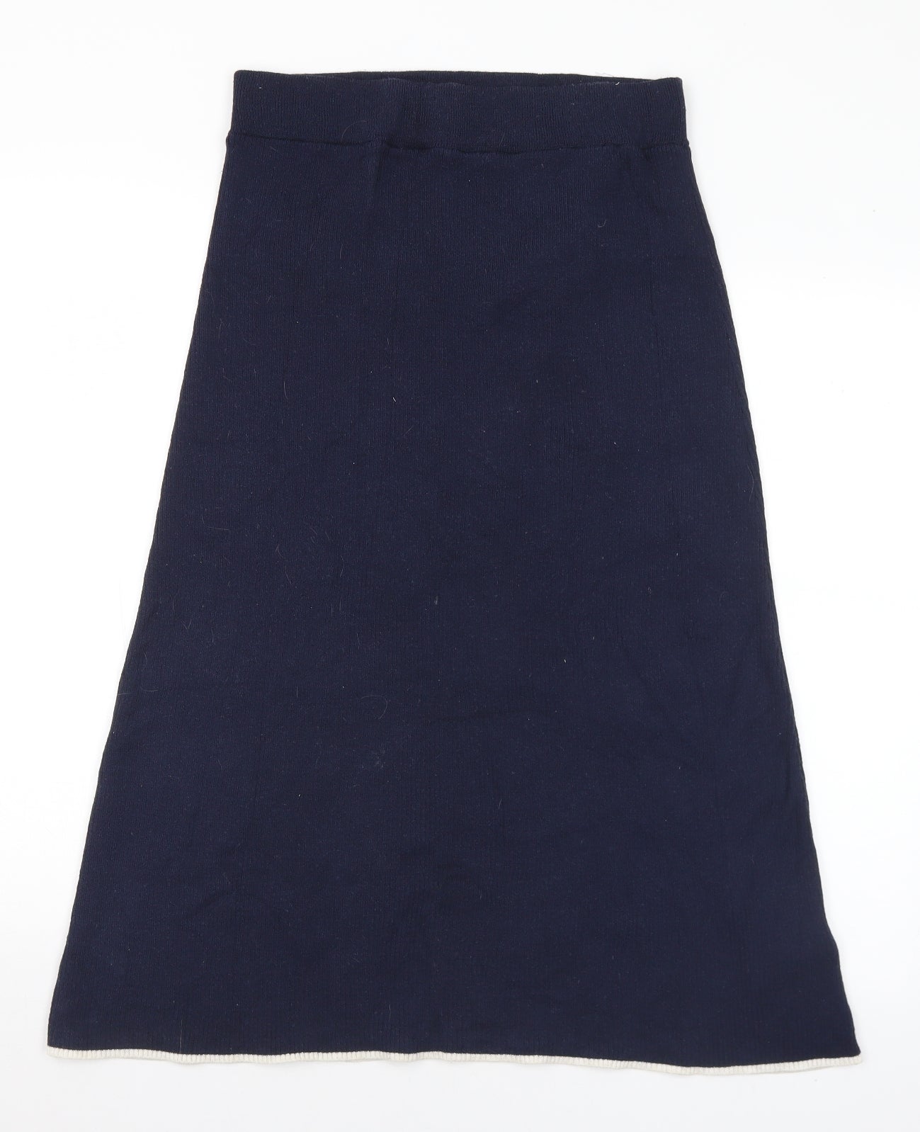 Marks and Spencer Womens Blue Polyamide A-Line Skirt Size M