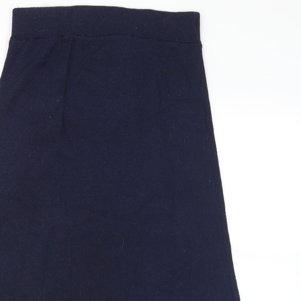 Marks and Spencer Womens Blue Polyamide A-Line Skirt Size M