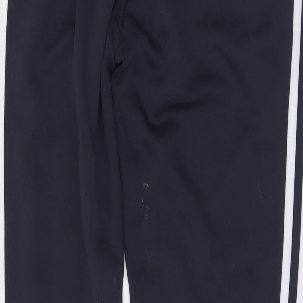 adidas Mens Blue Polyester Jogger Trousers Size L L31 in Regular Drawstring