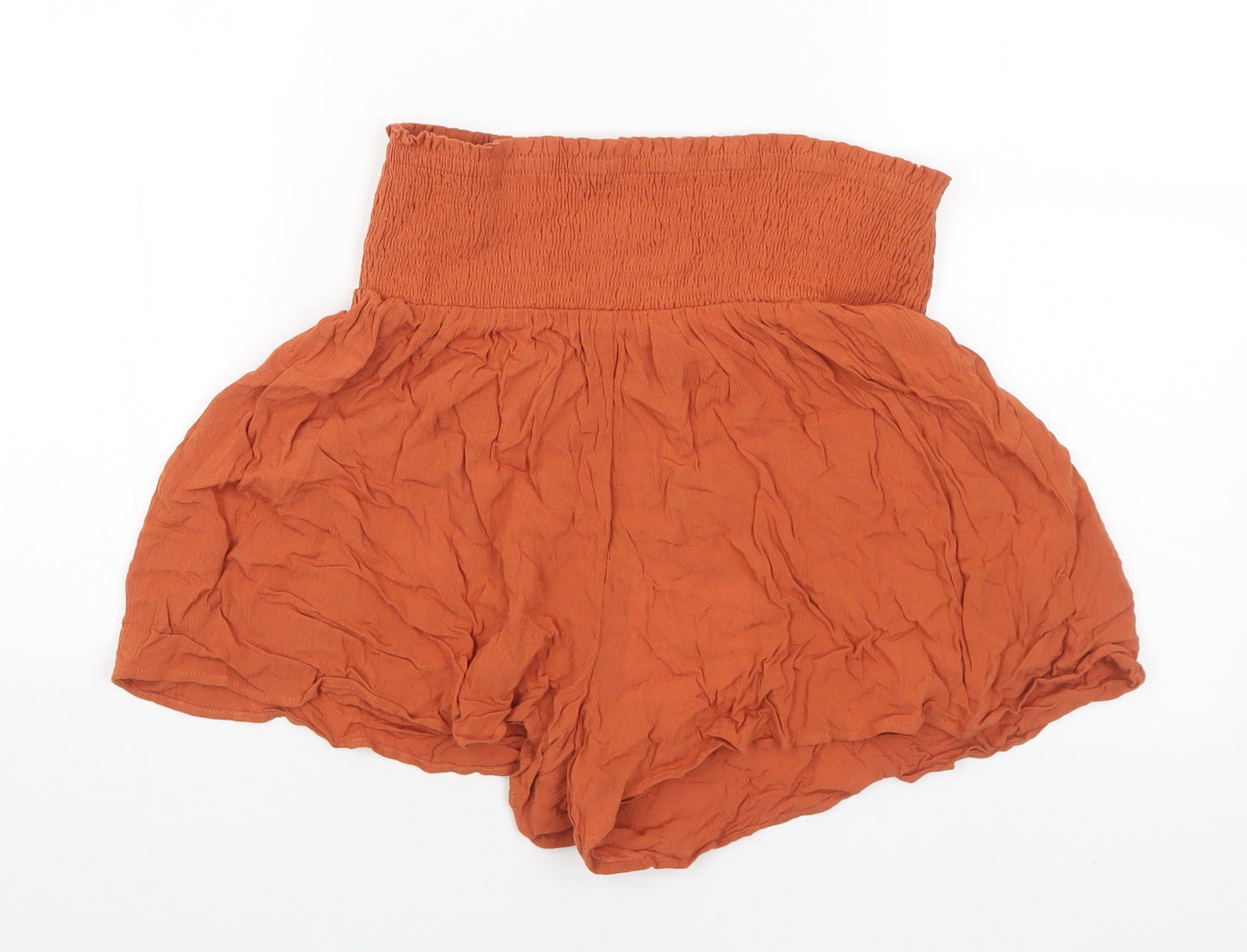 Missguided Womens Brown Viscose Hot Pants Shorts Size 12 Regular