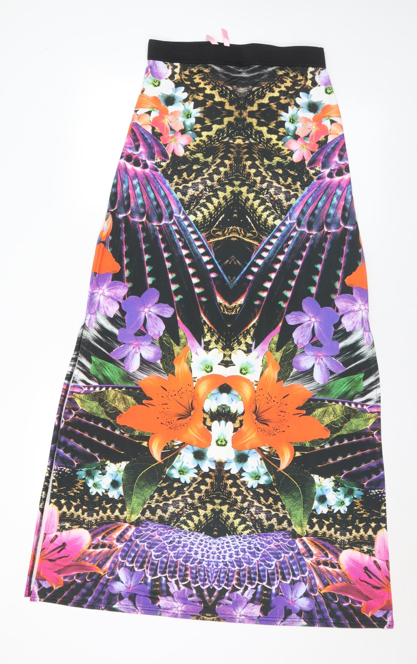 Lipsy Womens Multicoloured Geometric Polyester A-Line Skirt Size 10