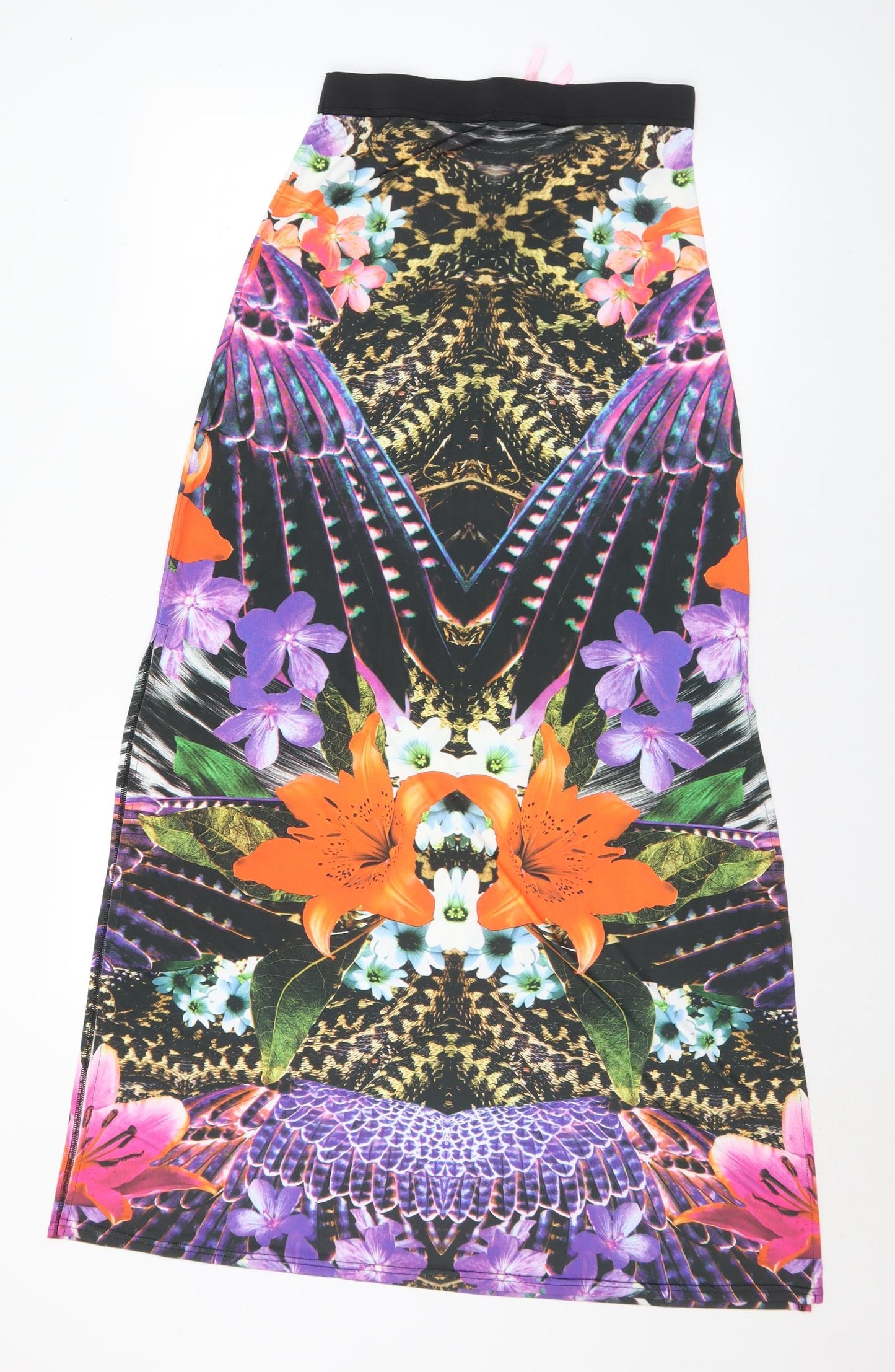 Lipsy Womens Multicoloured Geometric Polyester A-Line Skirt Size 10