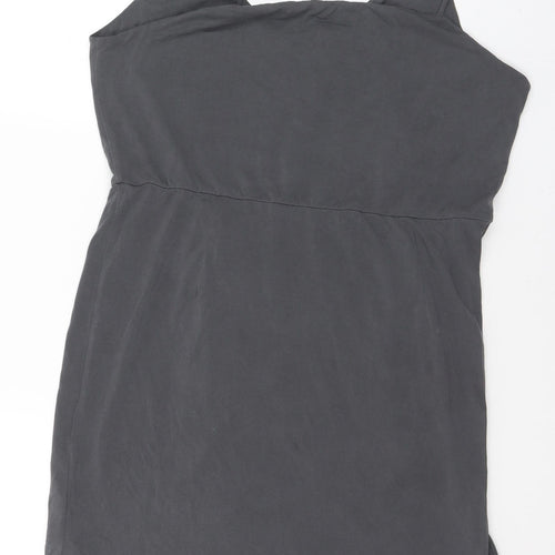 H&M Womens Grey Modal Slip Dress Size L V-Neck
