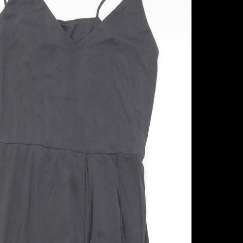 H&M Womens Grey Modal Slip Dress Size L V-Neck