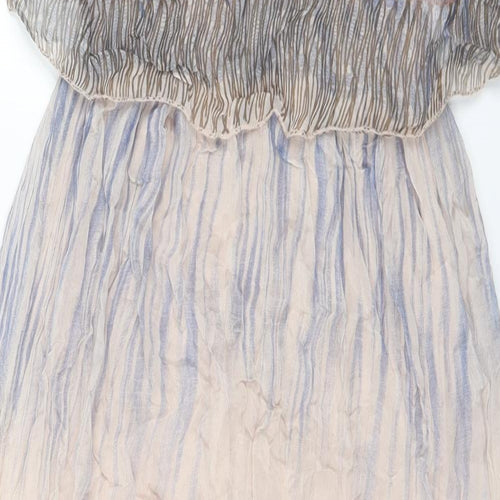 De Olveira Womens Multicoloured Geometric Viscose Maxi Size M Round Neck - M/L