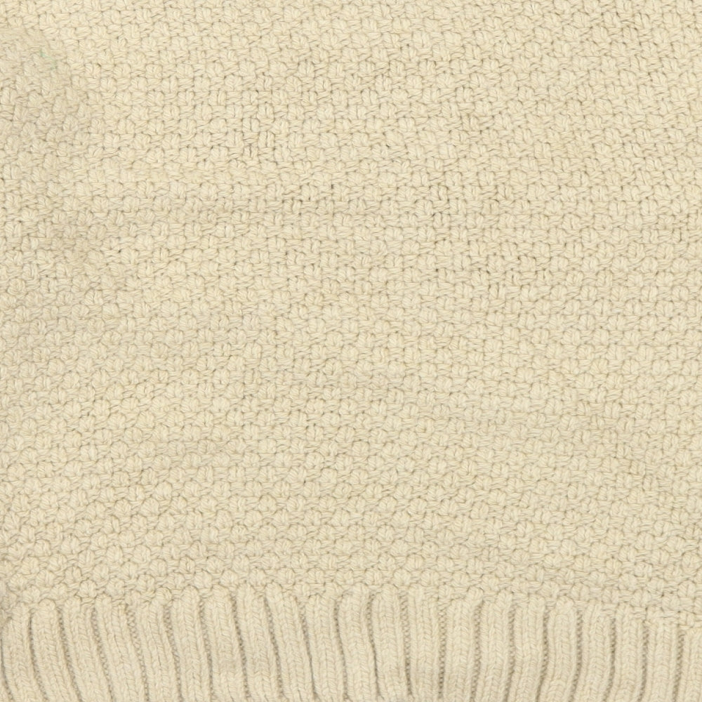George Womens Beige Mock Neck Acrylic Pullover Jumper Size 12
