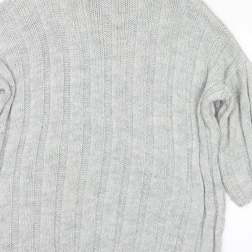 Preworn Womens Grey Roll Neck Acrylic Pullover Jumper Size XL