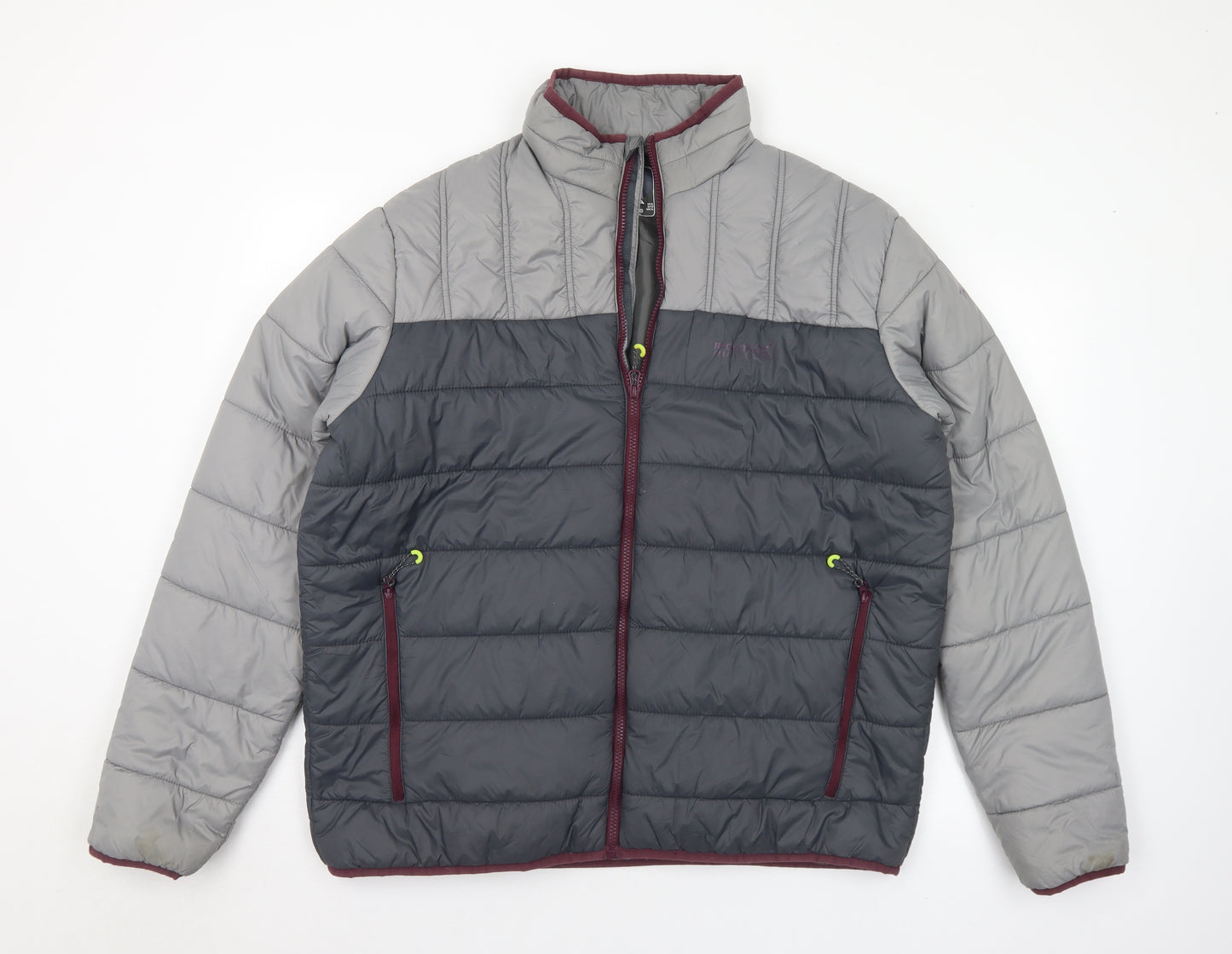 Regatta Mens Grey Quilted Coat Size XL Zip