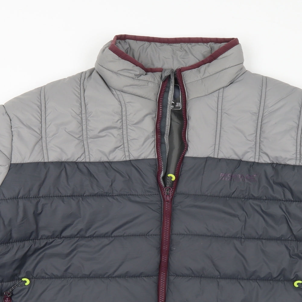 Regatta Mens Grey Quilted Coat Size XL Zip