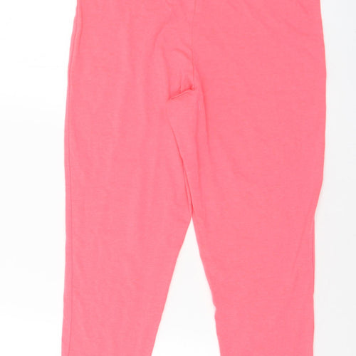 George Womens Pink Cotton Cropped Leggings Size 16 L23 in