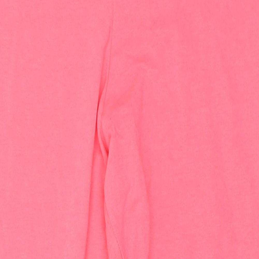 George Womens Pink Cotton Cropped Leggings Size 16 L23 in