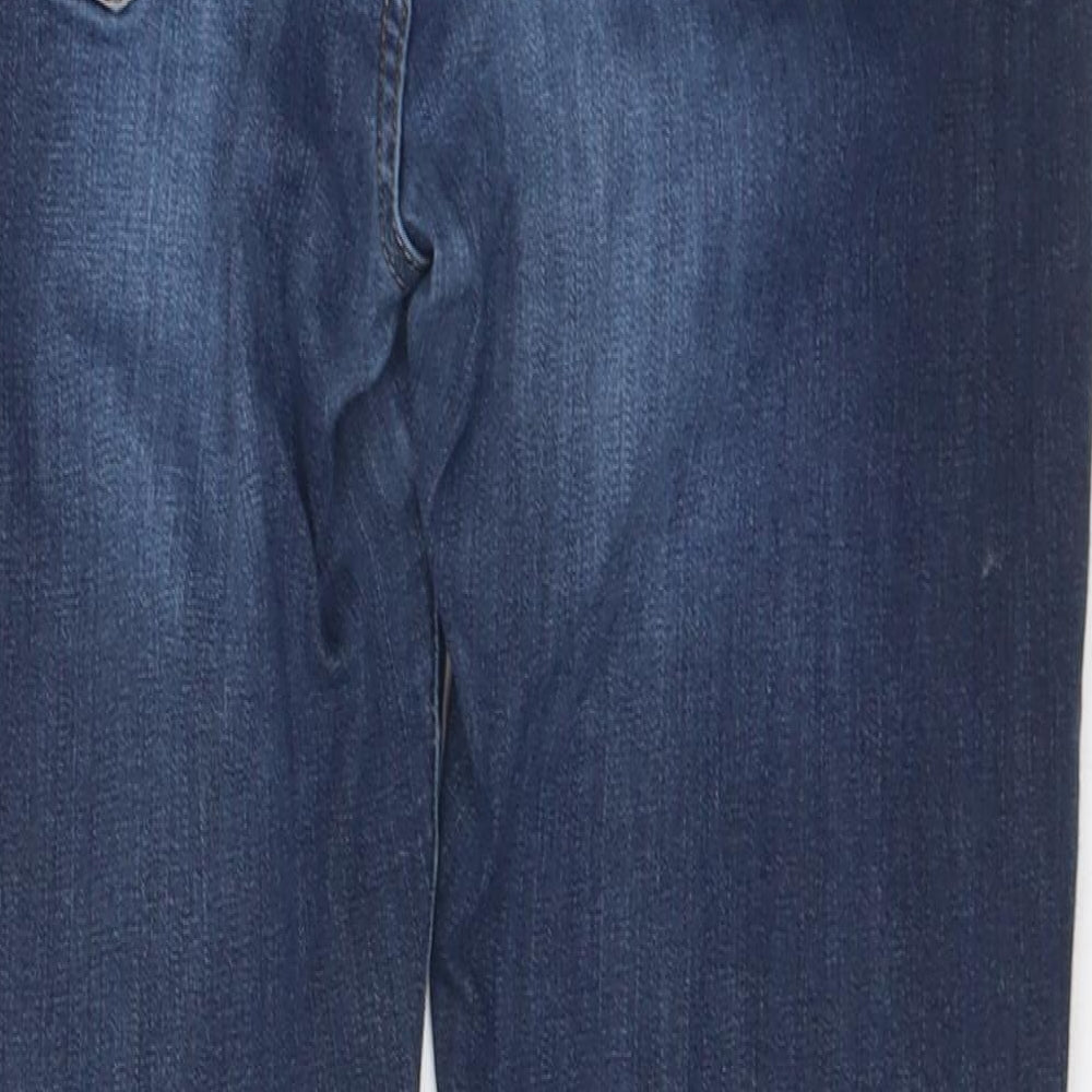River Island Womens Blue Cotton Skinny Jeans Size 12 L28 in Regular