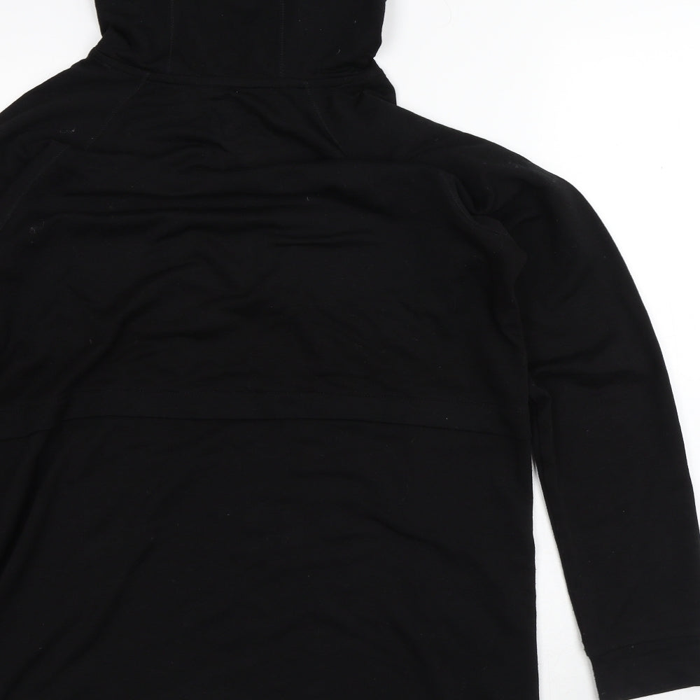 Cuddle Duds Womens Black Polyester Pullover Hoodie Size M