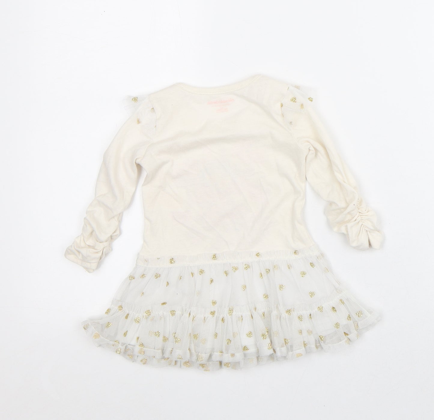 Nickelodeon Girls White Polka Dot Cotton Tutu Dress Size 18 Months Round Neck - Dora The Explorer