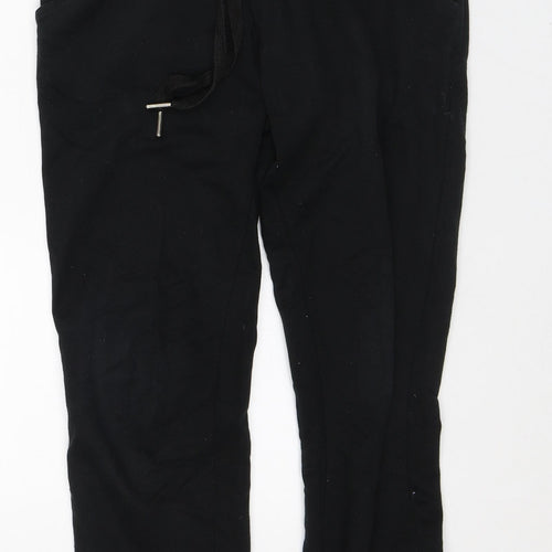 Super Model Womens Black Polyester Sweatpants Trousers Size M L26 in Regular