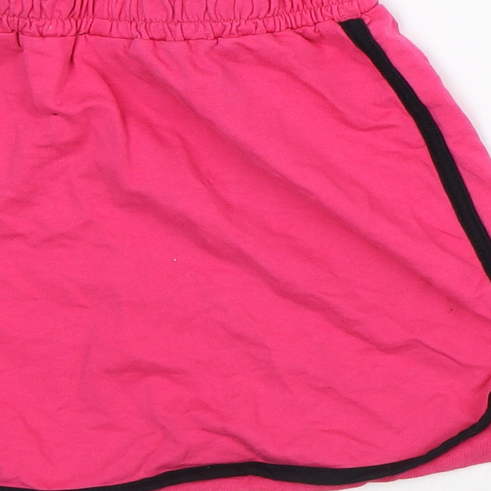 George Girls Pink Striped Cotton Straight & Pencil Skirt Size 6-7 Years Regular - Miami