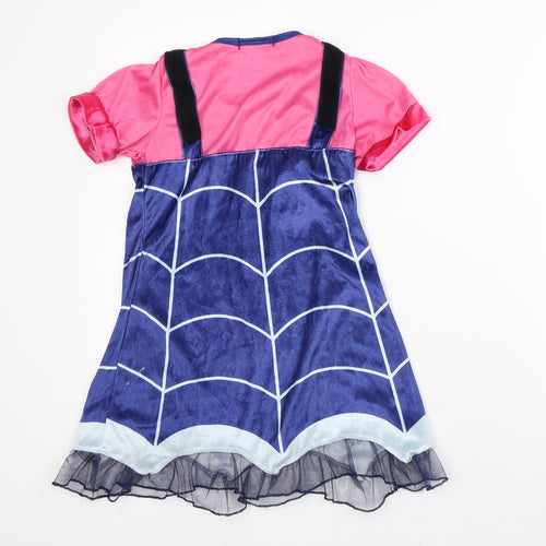Zhi Xuan Tong Girls Pink Geometric Polyester A-Line Size 6-7 Years Round Neck - Fancy Dress