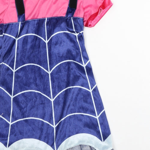 Zhi Xuan Tong Girls Pink Geometric Polyester A-Line Size 6-7 Years Round Neck - Fancy Dress