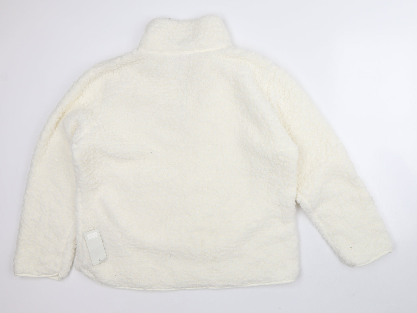 F&F Womens White Polyester Pullover Sweatshirt Size 16 - Woolly