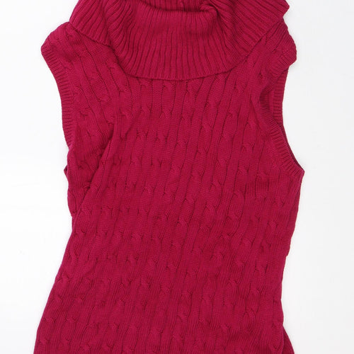 Jeanne Pierre Womens Pink Cotton Jacket Dress Size XL Roll Neck