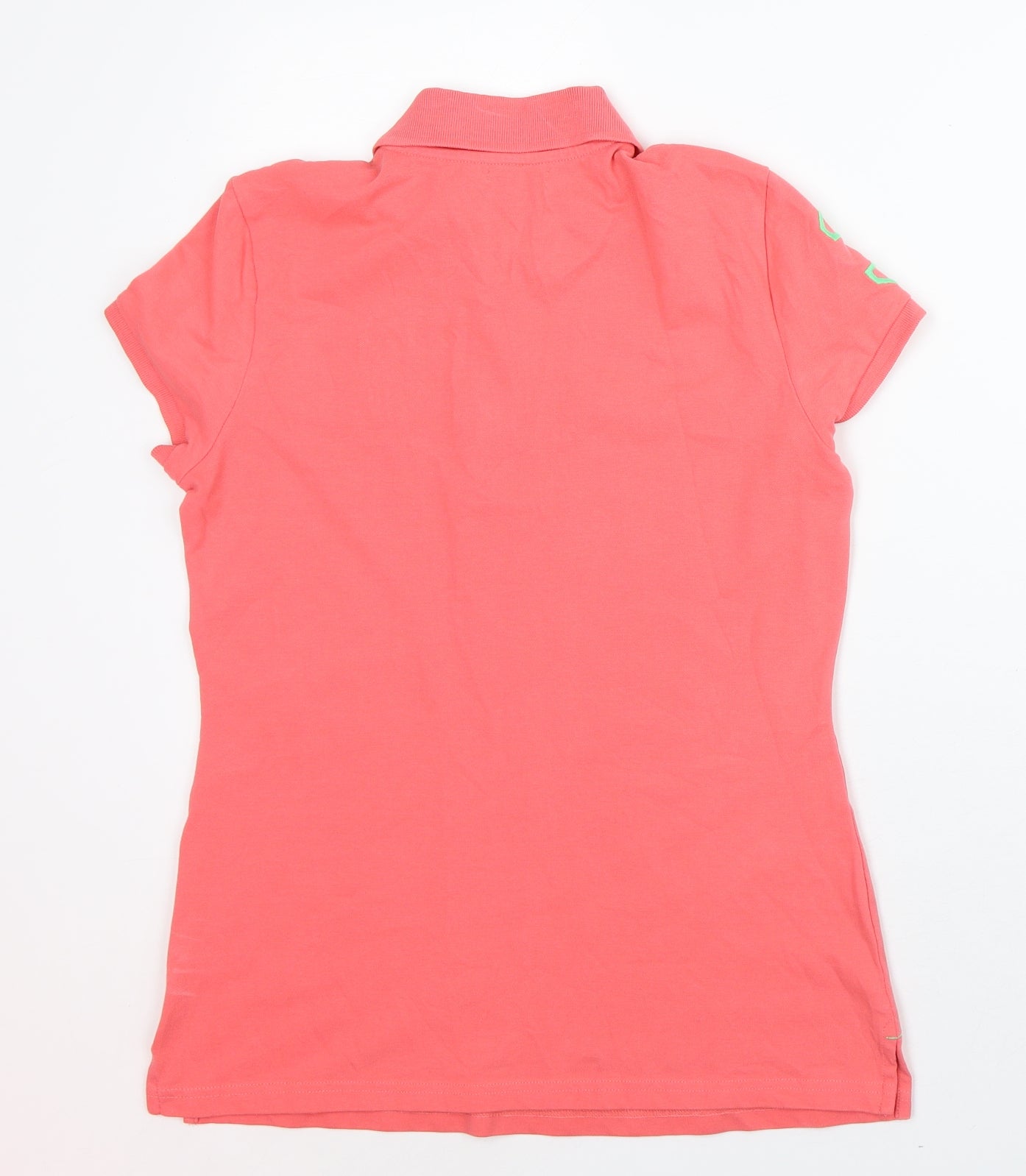 US Polo Assn. Womens Pink Cotton Basic Polo Size M Collared