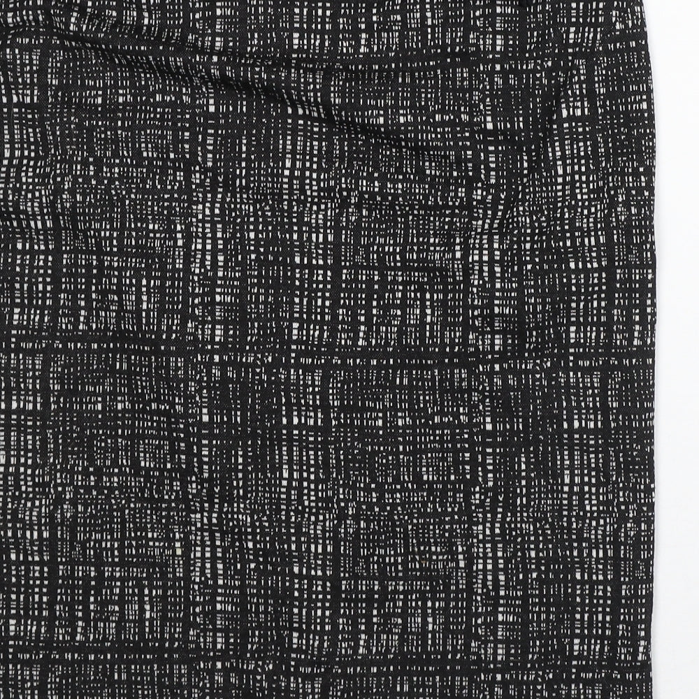 George Womens Black Geometric Polyester Straight & Pencil Skirt Size 16