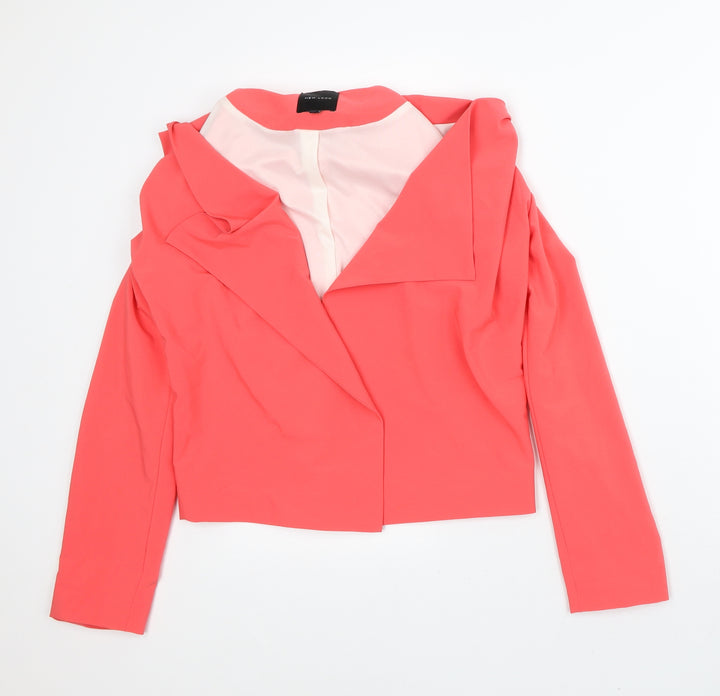 New Look Womens Orange Jacket Blazer Size 10