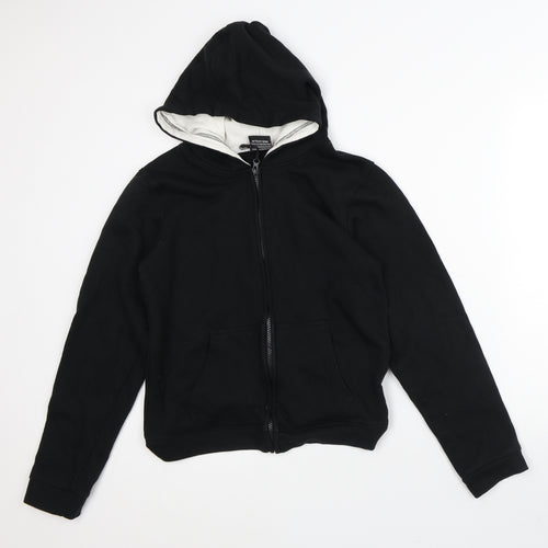 XXR Boys Black Cotton Full Zip Hoodie Size 13-14 Years