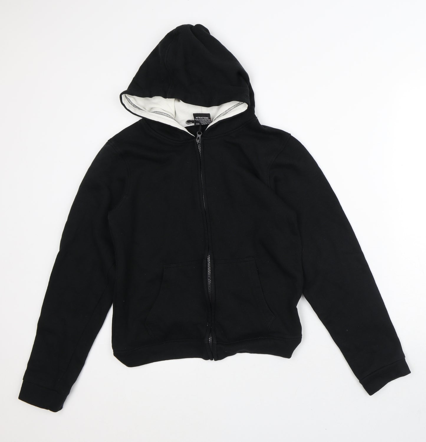 XXR Boys Black Cotton Full Zip Hoodie Size 13-14 Years