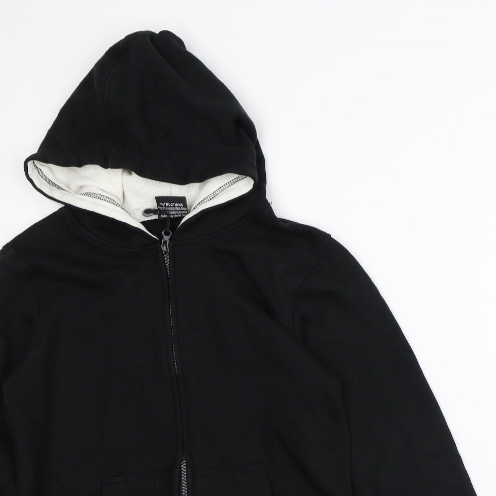 XXR Boys Black Cotton Full Zip Hoodie Size 13-14 Years