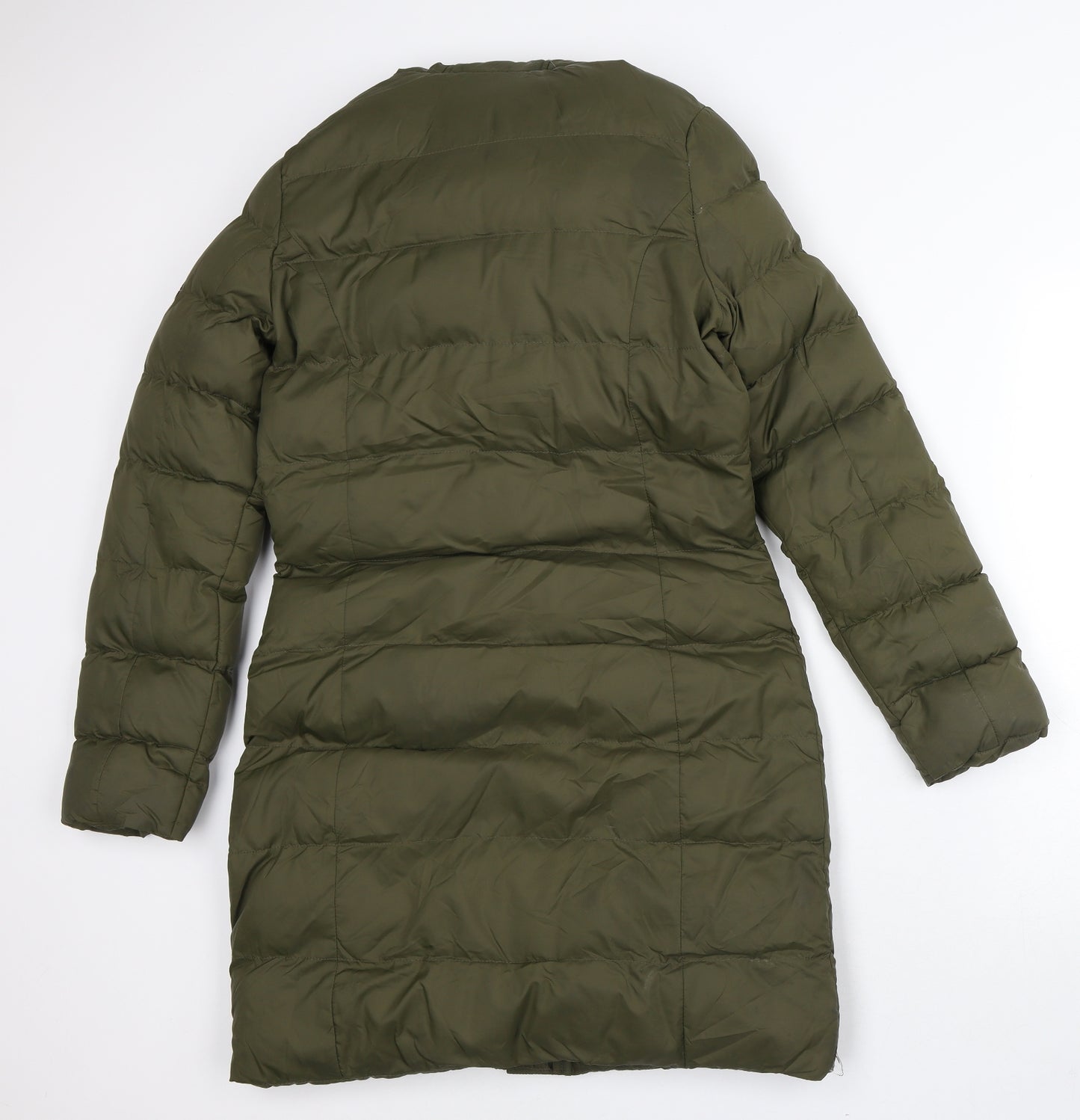 Brave Soul Womens Green Quilted Coat Size 10