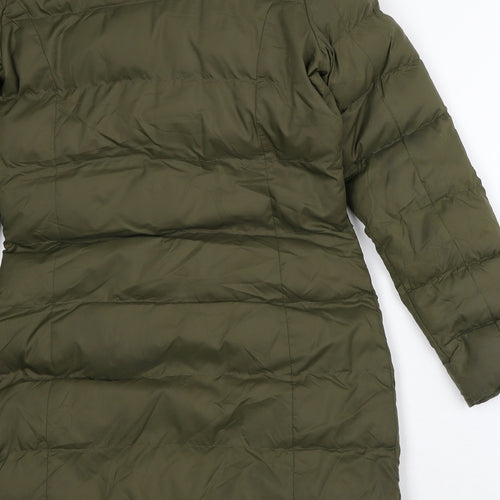 Brave Soul Womens Green Quilted Coat Size 10