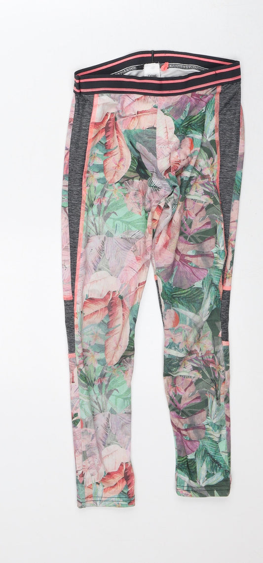 NEXT Girls Multicoloured Geometric Polyester Capri Trousers Size 9 Months Slim - Leggings