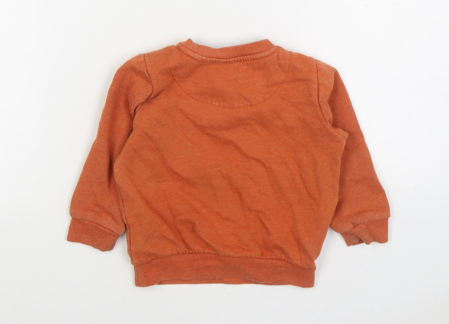 F&F Boys Orange Cotton Pullover Sweatshirt Size 2-3 Years Pullover