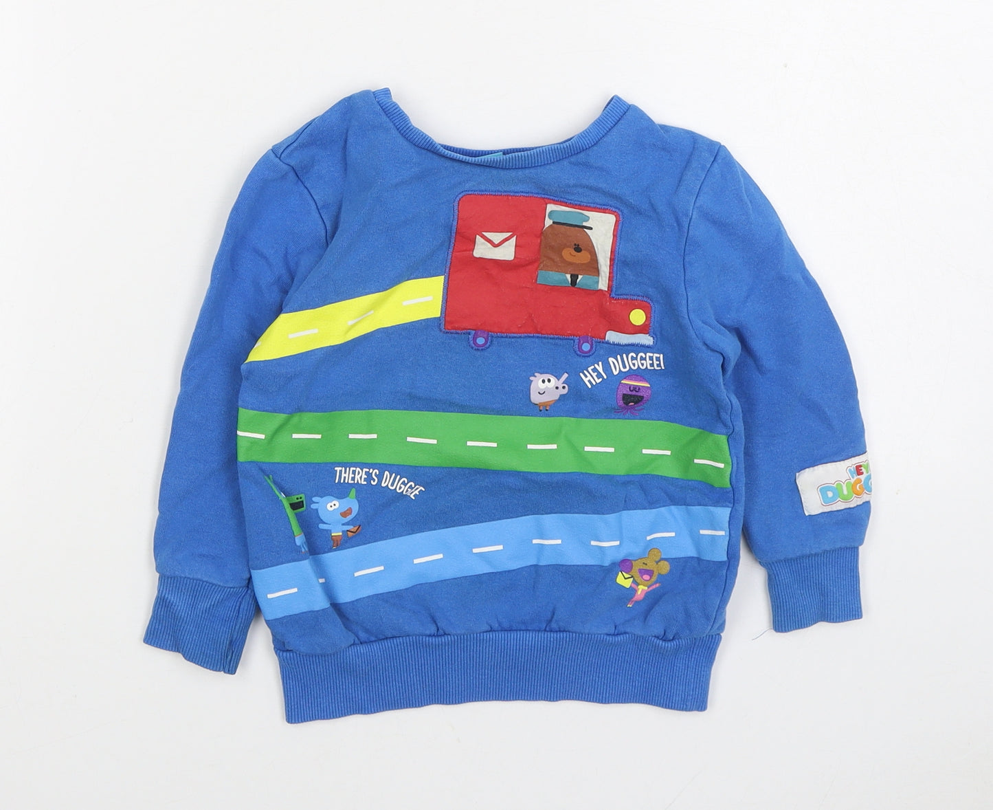 George Boys Blue Cotton Pullover Sweatshirt Size 3-4 Years Pullover - Duggee