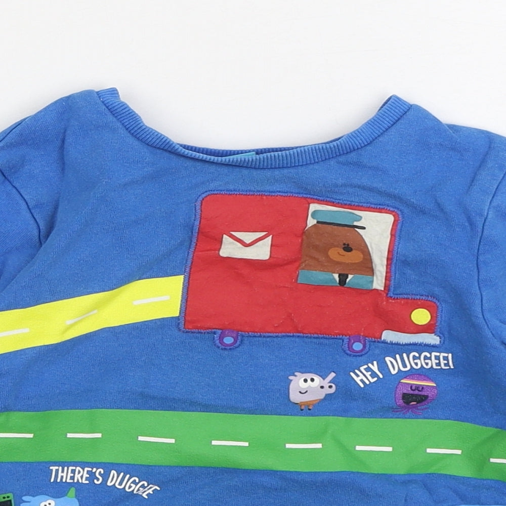 George Boys Blue Cotton Pullover Sweatshirt Size 3-4 Years Pullover - Duggee