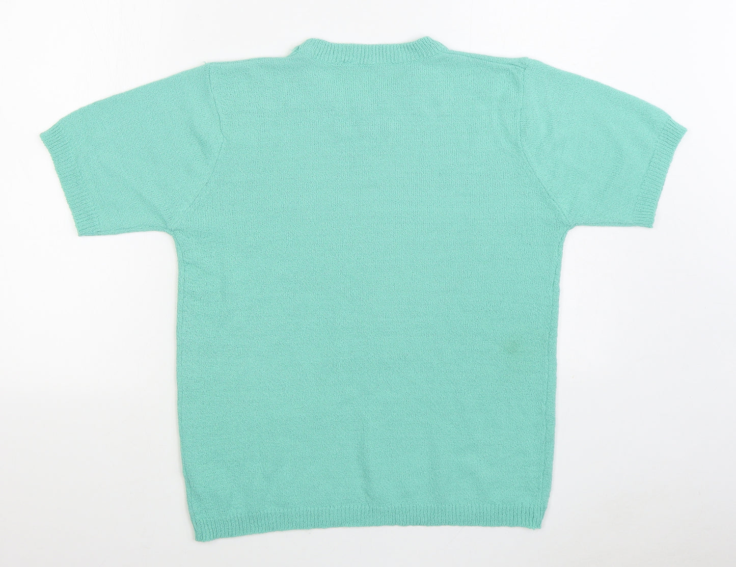 Preworn Womens Green Round Neck Acrylic Pullover Jumper Size M