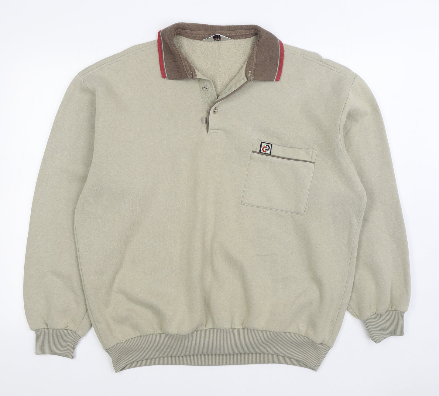 Breakaway Womens Beige Cotton Pullover Sweatshirt Size XL Pullover
