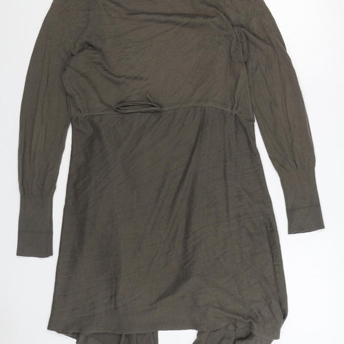 Marks and Spencer Womens Green V-Neck Polyamide Cardigan Jumper Size 12
