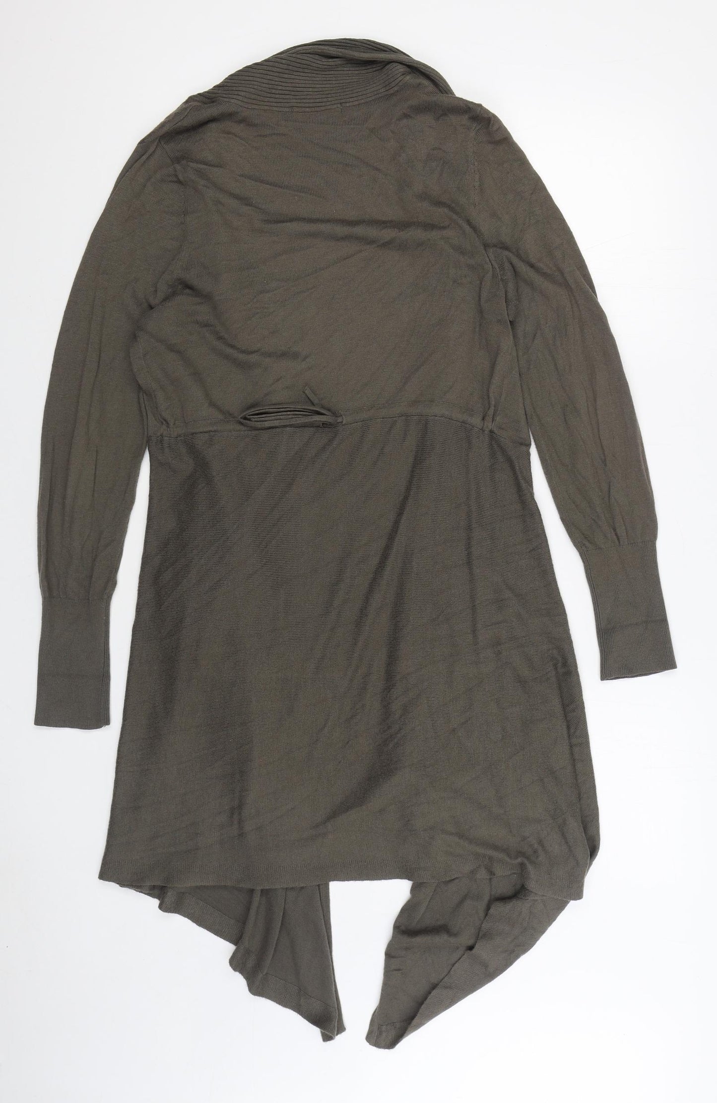 Marks and Spencer Womens Green V-Neck Polyamide Cardigan Jumper Size 12