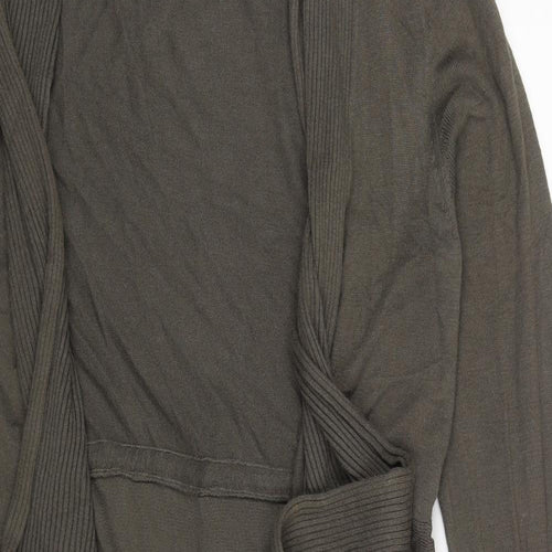 Marks and Spencer Womens Green V-Neck Polyamide Cardigan Jumper Size 12